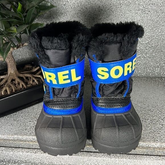 Sorel Snow Commander Boots Shoes Winter Insulated Blue Size 4 - Picture 2 of 9